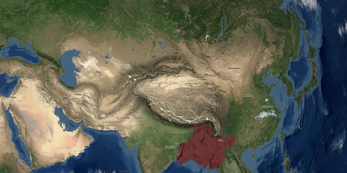 Which country has a larger land area