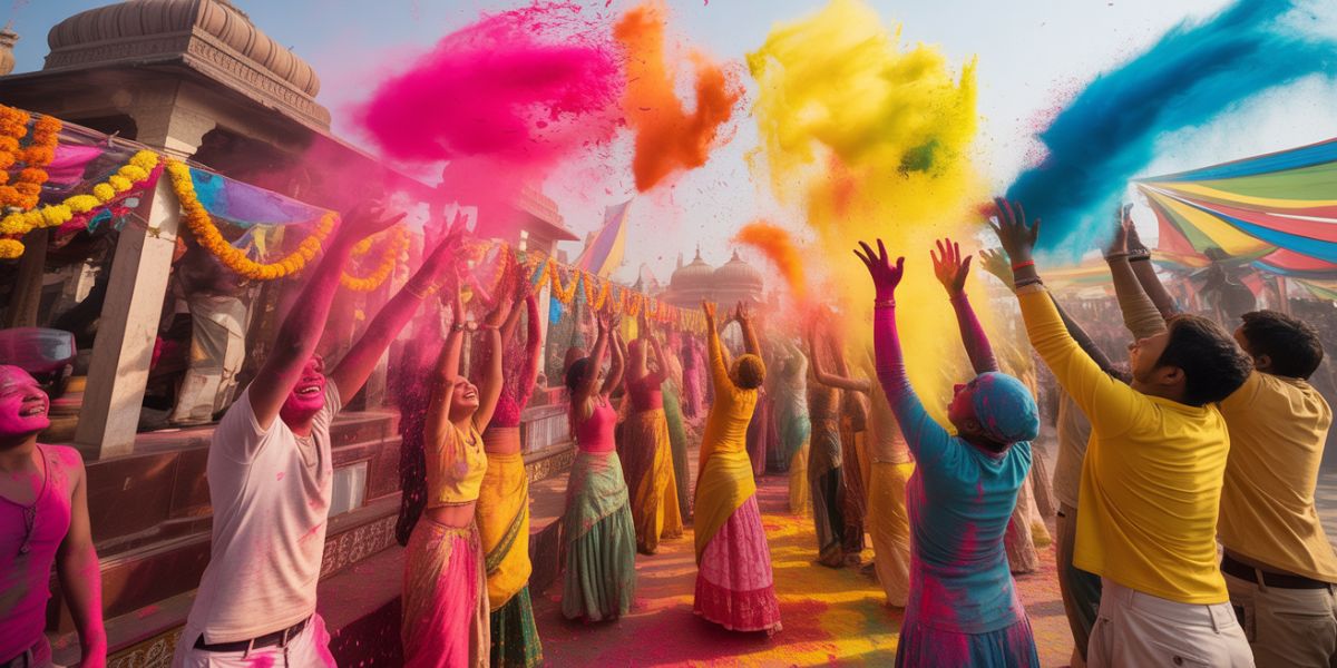 Which country is best known for celebrating the vibrant spring festival of Holi