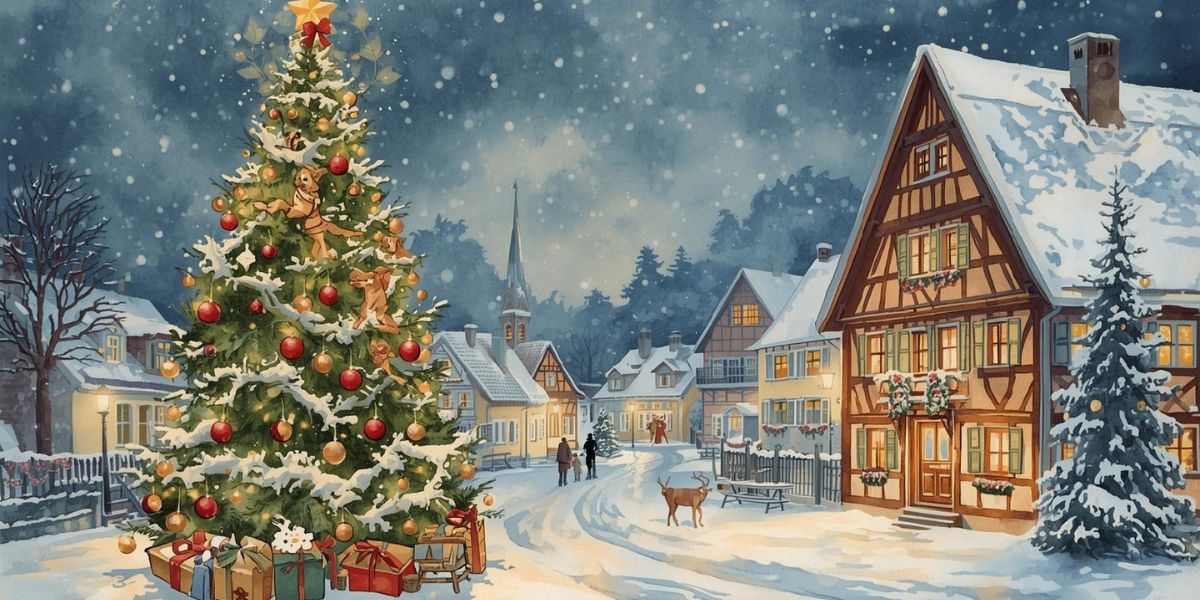 Which country is credited with starting the tradition of the Christmas tree