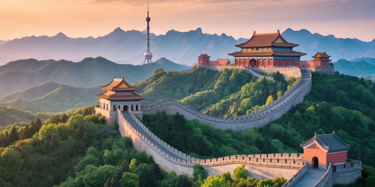 Which country is known for landmarks like the Great Wall and the Forbidden City