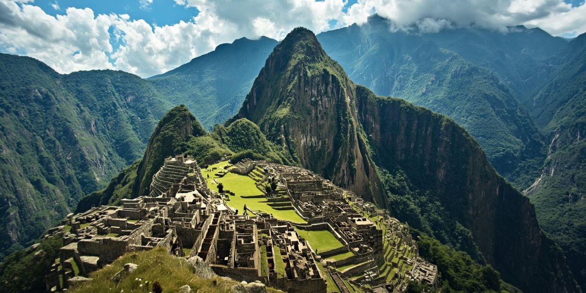Which country is the origin of Machu Picchu, the Andes Mountains, and the Amazon Rainforest