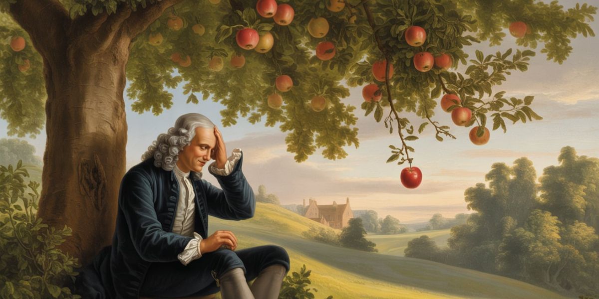 Which famous historical figure is said to have discovered gravity after an apple fell on their head
