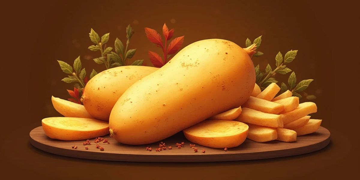 Which root vegetable, commonly mashed, baked, or turned into fries, is a popular autumn side dish