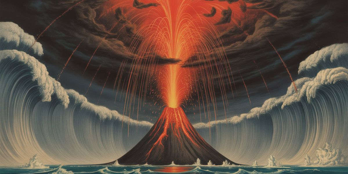 Which volcanic eruption in 1883 created the loudest sound ever recorded and ranked among the deadliest in history