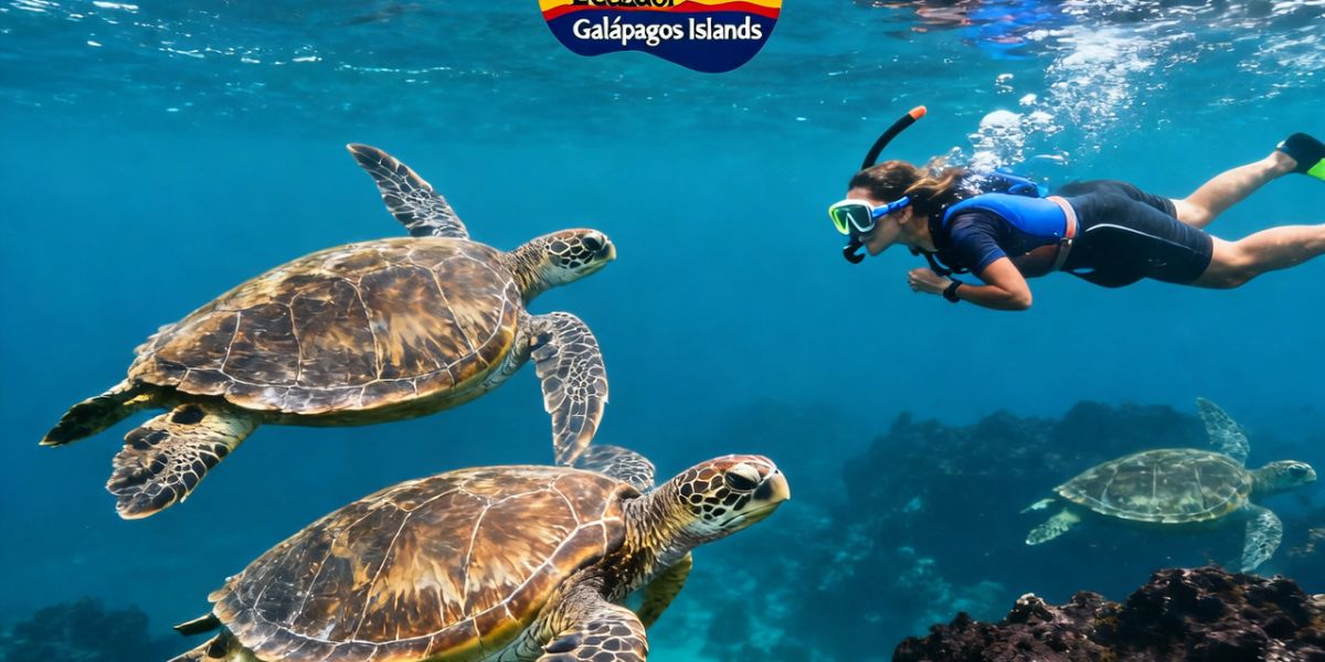 While snorkeling alongside sea turtles in the waters of the Galápagos Islands, you are officially within the territory of which country