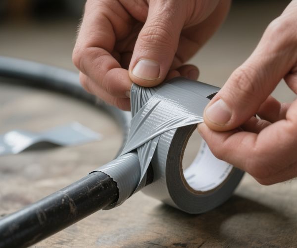 Wrap duct tape around the cable