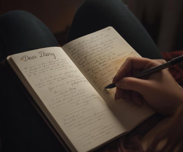 Writing in a journal