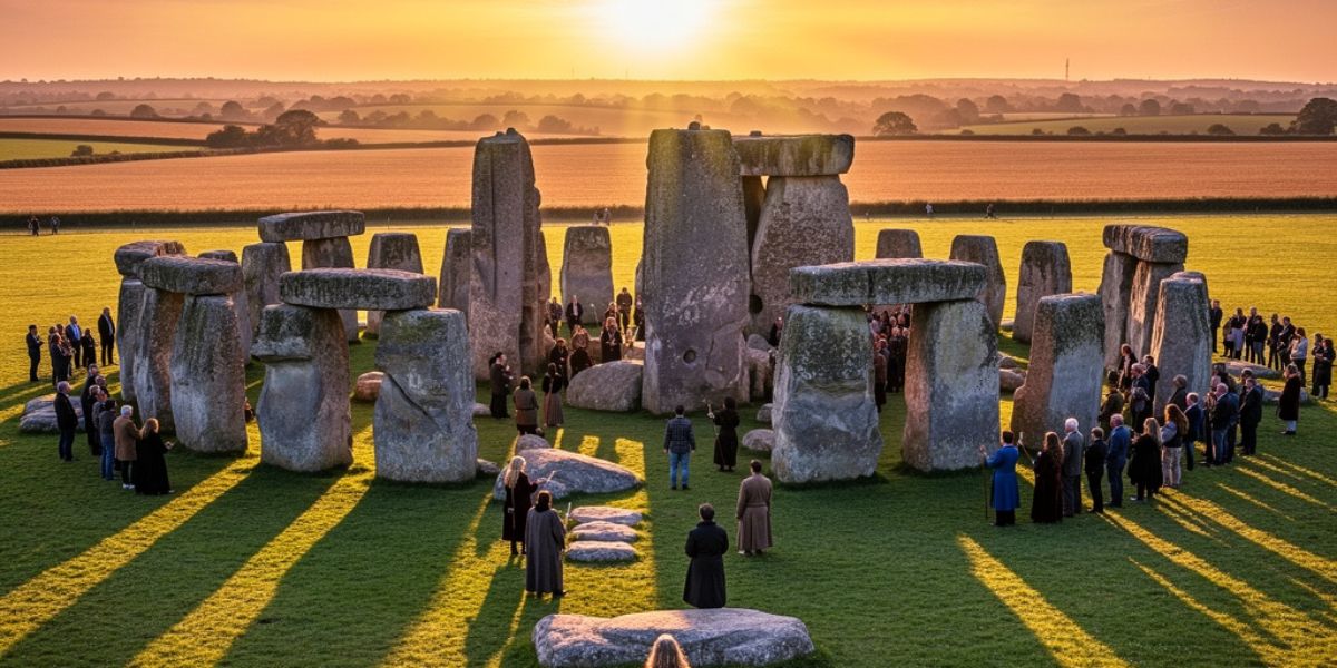 You’re standing on Salisbury Plain, facing an ancient stone circle made of bluestone and sandstone, where Druids gather for the summer solstice. Where are you