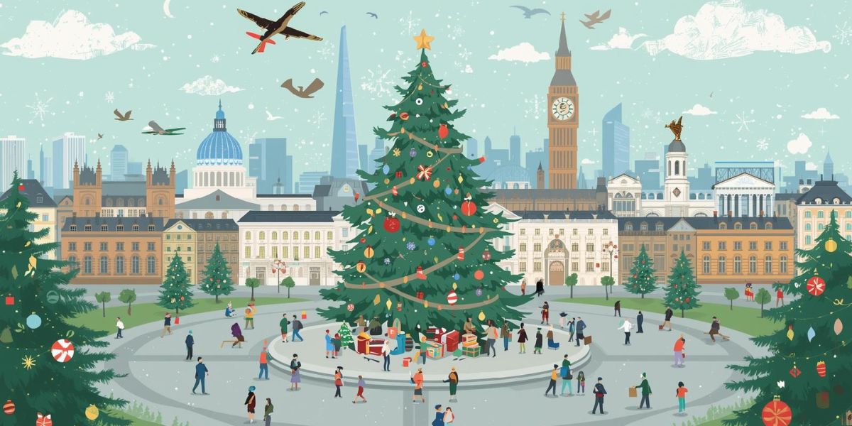 Each year, which city sends the Christmas tree that stands in Trafalgar Square, London