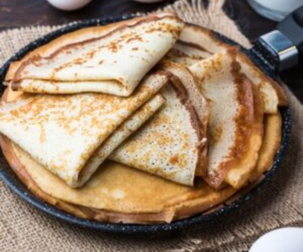 Stack of Fresh Crepes.