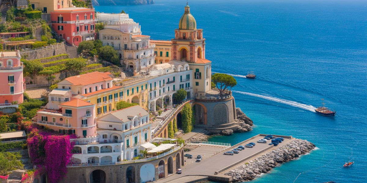 The pastel-colored villages of the Amalfi Coast cascade down to the Mediterranean Sea. Which country should you fly to if you want to see them