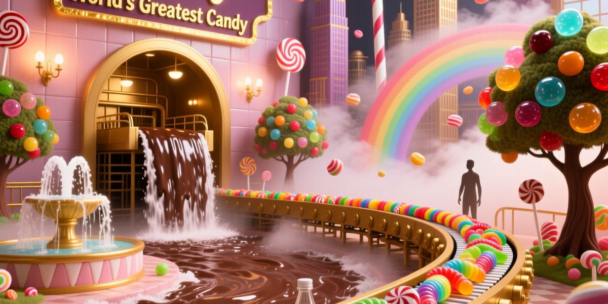What is the main product produced in Willy Wonka’s factory