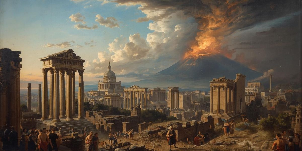 Which city was destroyed by Mount Vesuvius’s eruption in 79 AD