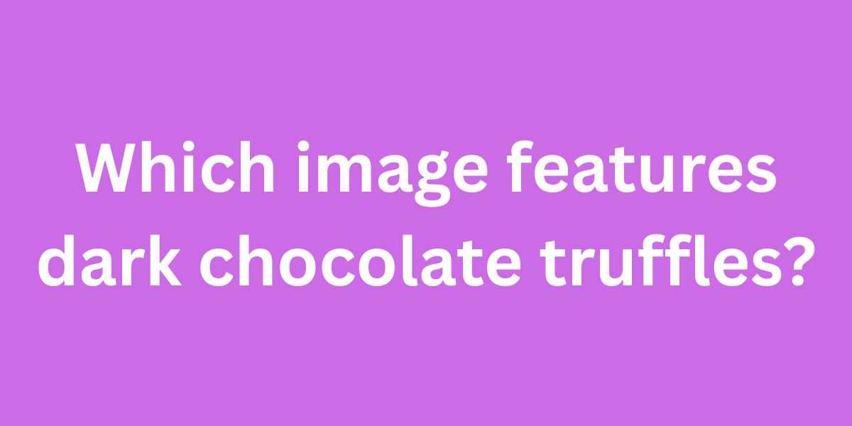 Which image features dark chocolate truffles