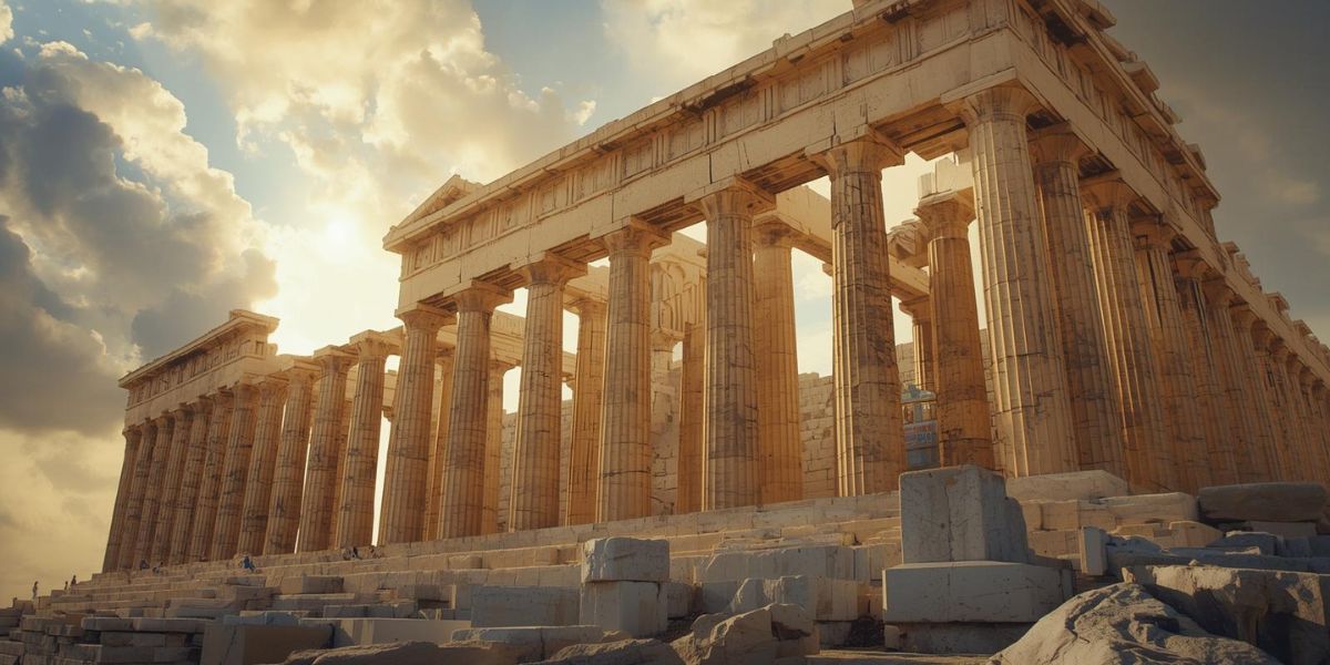 Who constructed the Parthenon to honor Athena