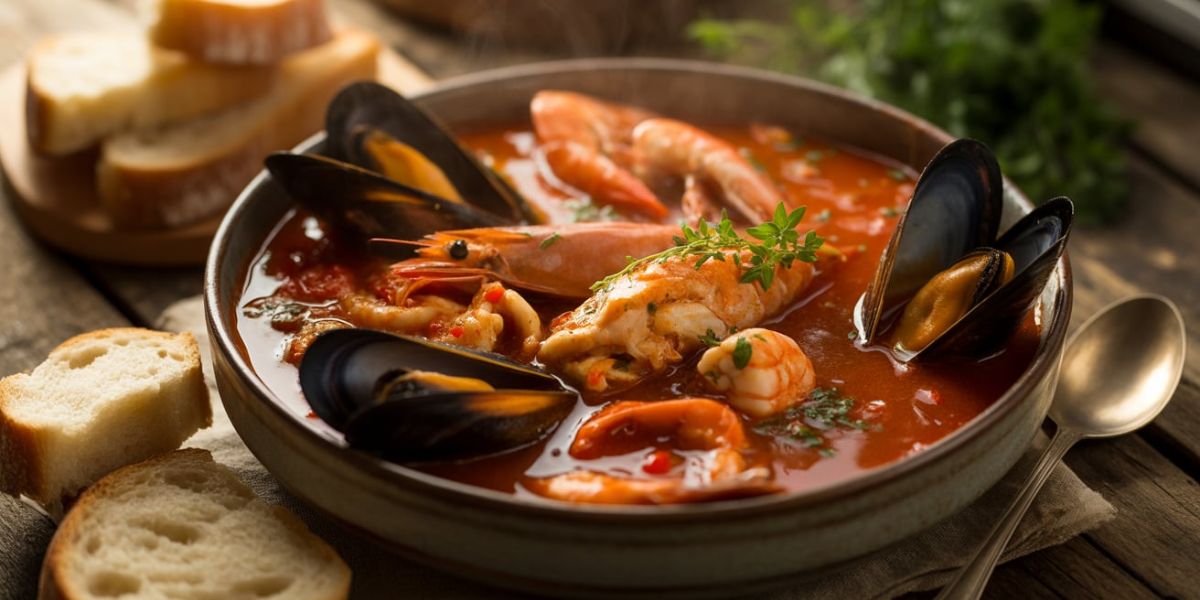 ___'s stew is a hearty blend of seafood cooked in a rich tomato broth.